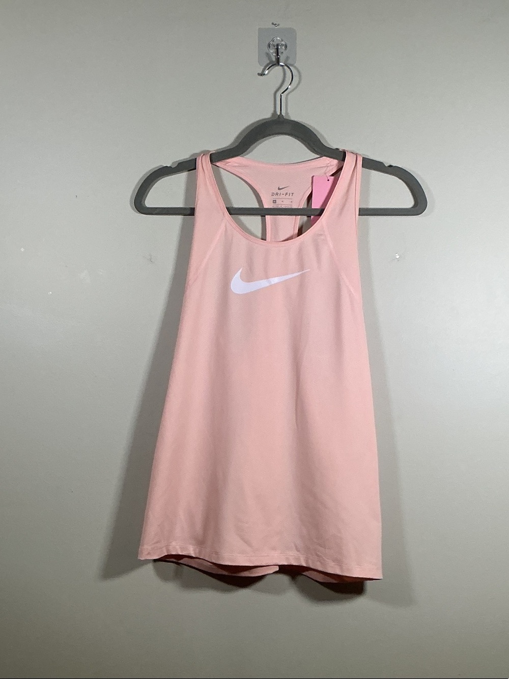 Nike Dri-Fit Tank Top Womens Medium Pink Racerback Athletic Top